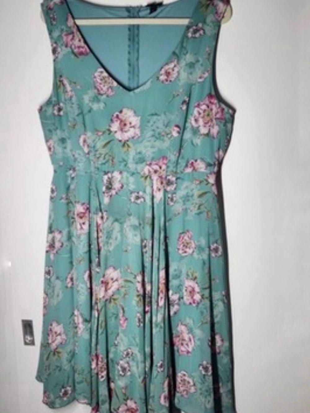 Torrid Mint Green Floral Sleeveless Fit-and-Flare Dress Sz 26